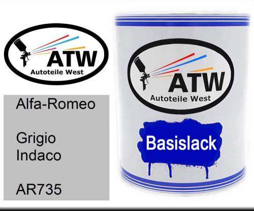 Alfa-Romeo, Grigio Indaco, AR735: 1L Lackdose, von ATW Autoteile West.